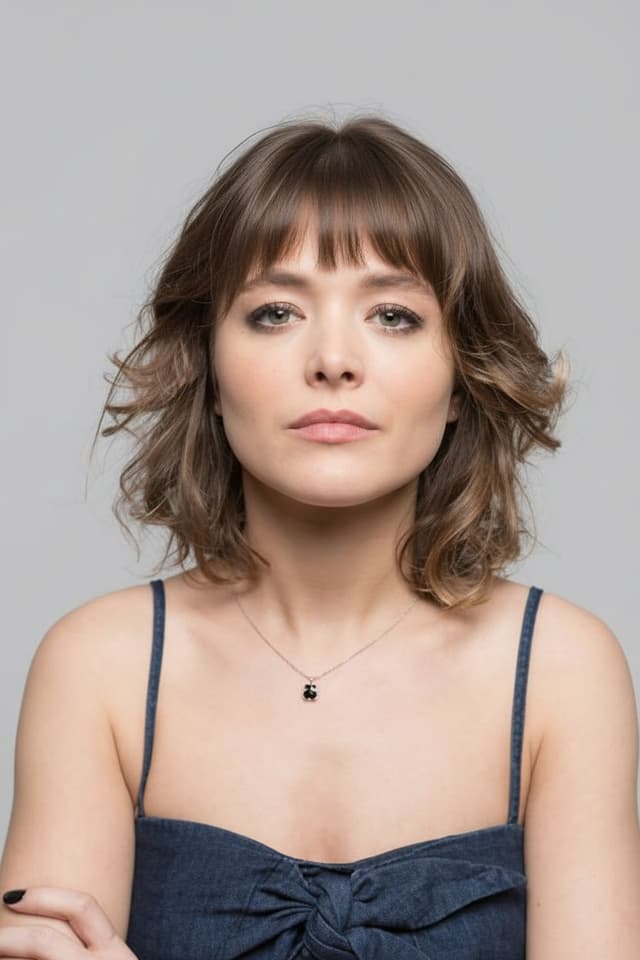 A person with a Blunt Bangs hairstyle