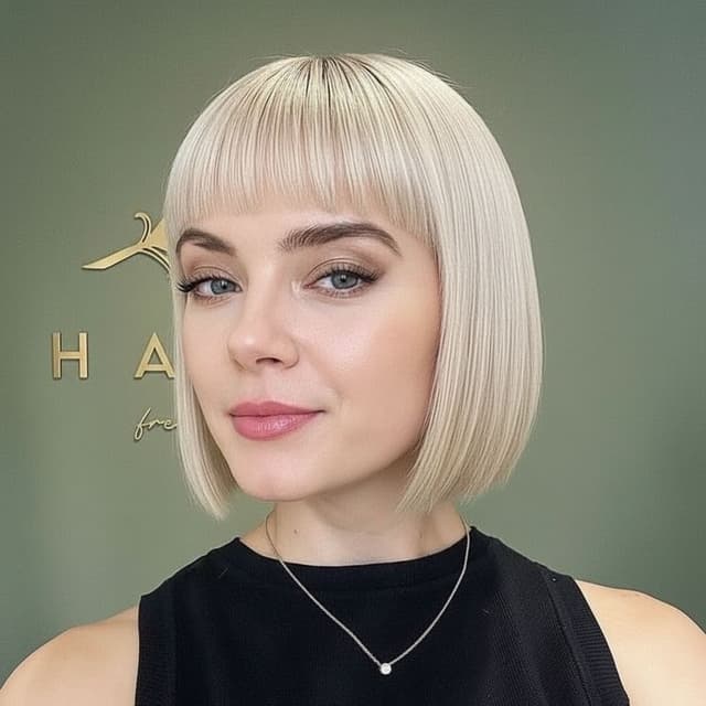 A person with a Pageboy hairstyle